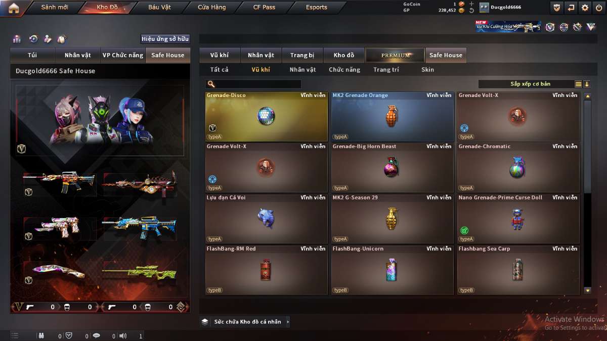 shop acc cf uy tin gia re